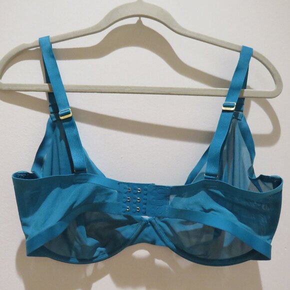 CUUP The Plunge Mesh Bra in Turquoise Teal - Size 34H - Picture 10 of 14